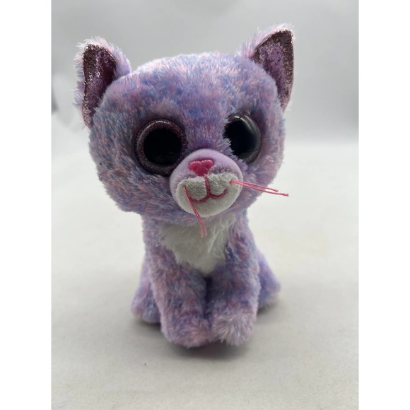 Ty Beanie Boo Cassidy‎ Lavender Cat Plush 6" - Picture 1 of 4